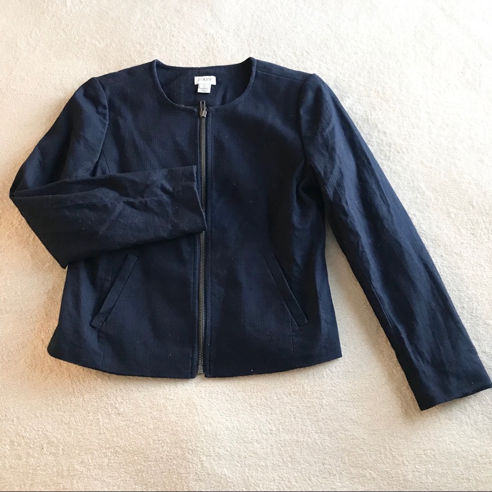 J. Crew Jacket/Blazer Navy Blue Size 4